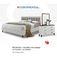 Recámara GV CL063BD + Tocador con espejo GV CL06DDS
