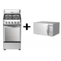 Cocina a gas 20" Whirlpool + Microondas 1.1'