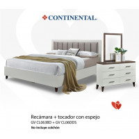 Recámara GV CL063BD + Tocador con espejo GV CL06DDS
